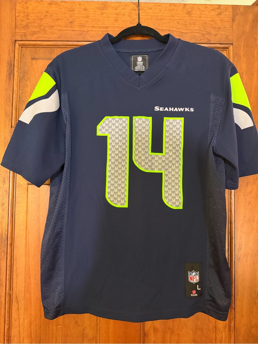 Seattle Seahawks DK Metcalf #14 Jersey Youth L 14/16 NFL Team Apparel Blue